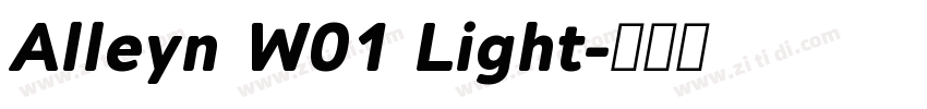 Alleyn W01 Light字体转换